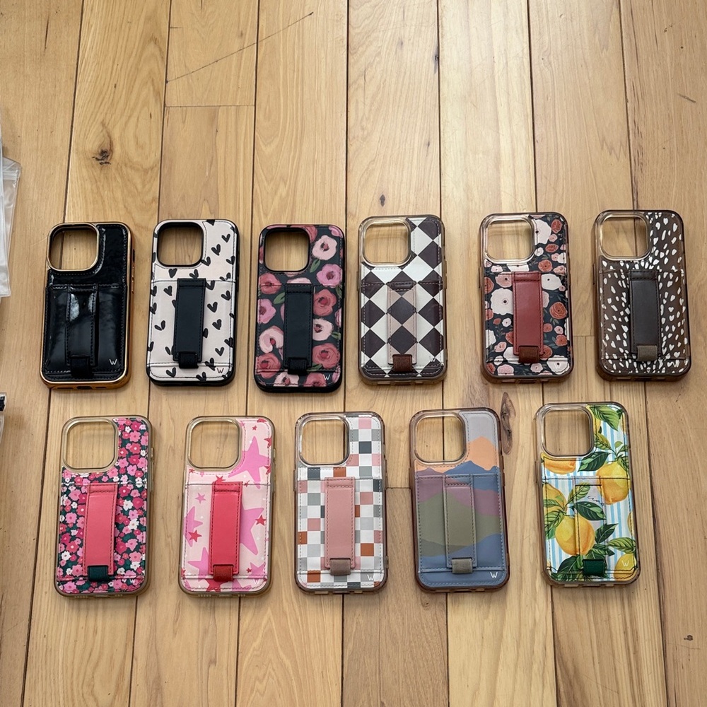 Walli Assorted Patterned Phone Cases with Strap - Floral, Checker, Lemon & More